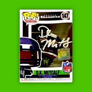 DK METCALF SIGNED SEATTLE SEAHAWKS FUNKO POP